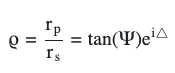 fundamental equation of ellipsometry